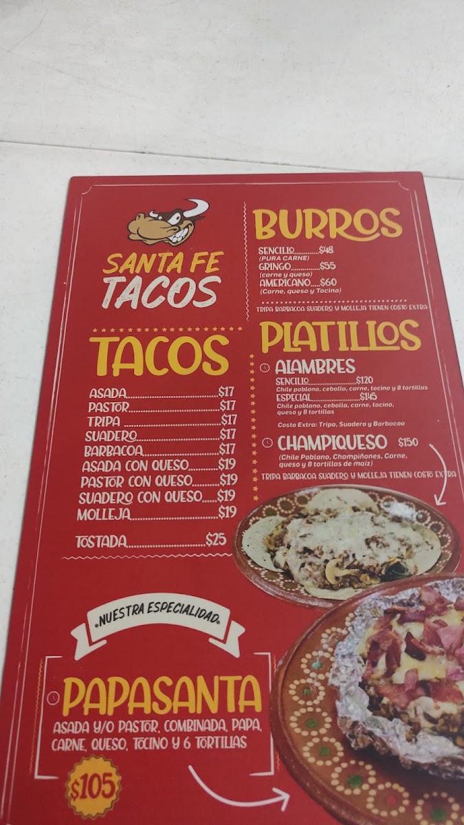 Tacos Santa Fe Menu - Image 4